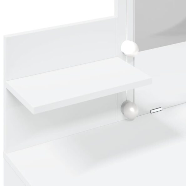 vidaXL Toaletný stolík s LED biely 100x40x130 cm – Obrázok 12