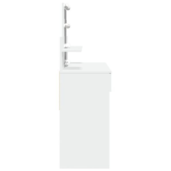 vidaXL Toaletný stolík s LED biely 100x40x130 cm – Obrázok 6