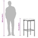 vidaXL 3-dielna záhradná barová súprava hnedá polyratan masívna akácia – Obrázok 12