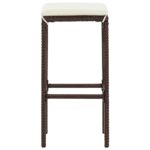 vidaXL 3-dielna záhradná barová súprava hnedá polyratan masívna akácia – Obrázok 6