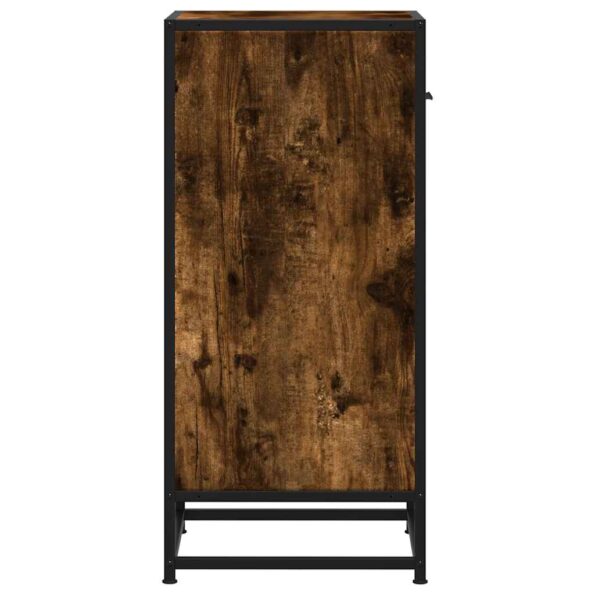 vidaXL Komoda dymový dub 35,5x35x76 cm kompozitné drevo a kov – Obrázok 6