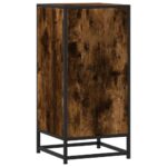 vidaXL Komoda dymový dub 35,5x35x76 cm kompozitné drevo a kov – Obrázok 7