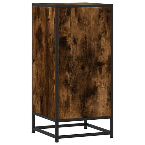 vidaXL Komoda dymový dub 35,5x35x76 cm kompozitné drevo a kov – Obrázok 7