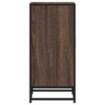 vidaXL Komoda hnedý dub 35,5x35x76 cm kompozitné drevo a kov – Obrázok 6