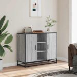 vidaXL Komoda sivý dub sonoma 92x35x76 cm kompozitné drevo – Obrázok 3