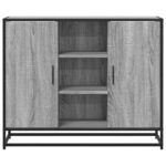 vidaXL Komoda sivý dub sonoma 92x35x76 cm kompozitné drevo – Obrázok 4