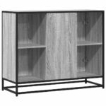 vidaXL Komoda sivý dub sonoma 92x35x76 cm kompozitné drevo – Obrázok 6