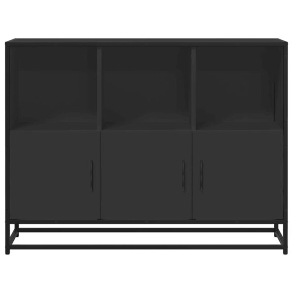 vidaXL Komoda čierna 100x35x76 cm kompozitné drevo – Obrázok 4