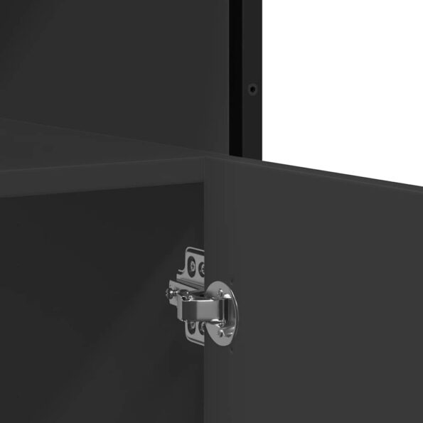 vidaXL Komoda čierna 100x35x76 cm kompozitné drevo – Obrázok 9