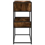 vidaXL Konzolový stolík dymový dub 90x35x80 cm kompozitné drevo – Obrázok 5