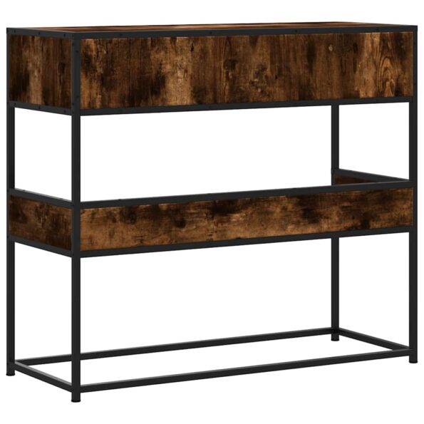 vidaXL Konzolový stolík dymový dub 90x35x80 cm kompozitné drevo – Obrázok 6