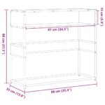 vidaXL Konzolový stolík dymový dub 90x35x80 cm kompozitné drevo – Obrázok 9