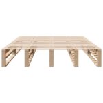 vidaXL Posteľ bez matraca 140x200 cm masívna borovica – Obrázok 4