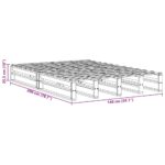 vidaXL Posteľ bez matraca 140x200 cm masívna borovica – Obrázok 9