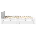 vidaXL Posteľný rám s čelom biely 180x200 cm kompozitné drevo – Obrázok 6