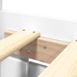 vidaXL Posteľný rám s čelom biely 180x200 cm kompozitné drevo – Obrázok 9