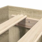 vidaXL Posteľný rám dub sonoma 120x200 cm kompozitné drevo – Obrázok 8