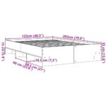 vidaXL Posteľný rám dub sonoma 120x200 cm kompozitné drevo – Obrázok 10