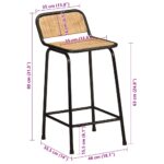 vidaXL Barové stoličky 4 ks 46x35,5x80 cm mangovníkový surový masív – Obrázok 9