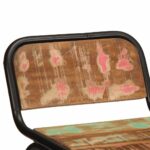 vidaXL Barové stoličky 4 ks 46x35,5x80 cm Rekultivované masívne drevo – Obrázok 5