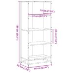 vidaXL Knižnica hnedý dub 60x35x139 cm kompozitné drevo – Obrázok 9
