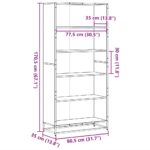 vidaXL Knižnica hnedý dub 80,5x35x170,5 cm kompozitné drevo – Obrázok 9