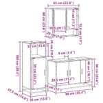 vidaXL 3-dielna súprava kúpeľňových skriniek sonoma kompozitné drevo – Obrázok 11