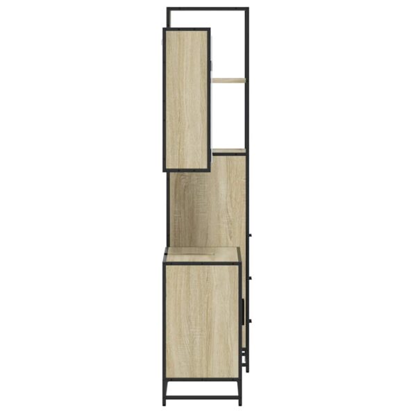 vidaXL 3-dielna súprava kúpeľňových skriniek sonoma kompozitné drevo – Obrázok 6