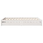 vidaXL Posteľ bez matraca biela 140x200 cm masívna borovica – Obrázok 5