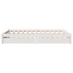 vidaXL Posteľ bez matraca biela 160x200 cm masívna borovica – Obrázok 5