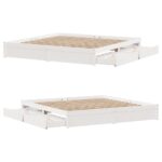 vidaXL Posteľ bez matraca biela 180x200 cm masívna borovica – Obrázok 9