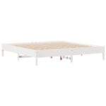 vidaXL Posteľ bez matraca biela 180x200 cm masívna borovica – Obrázok 5