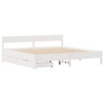 vidaXL Posteľ bez matraca biela 160x200 cm masívna borovica – Obrázok 3