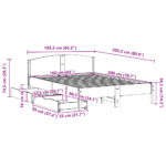 vidaXL Posteľ bez matraca biela 160x200 cm masívna borovica – Obrázok 11