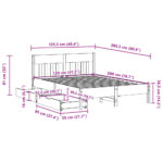vidaXL Posteľ s matracom biela 120x200 cm borovicový masív – Obrázok 11