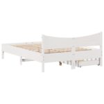 vidaXL Posteľný rám so zásuvkami biely 120x200 cm borovicový masív – Obrázok 8