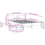vidaXL Posteľný rám so zásuvkami biely 120x200 cm borovicový masív – Obrázok 11