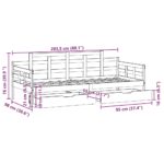 vidaXL Denná posteľ zásuvky biela 90x200 cm masívna borovica – Obrázok 12