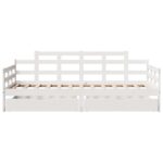 vidaXL Denná posteľ zásuvky biela 90x200 cm masívna borovica – Obrázok 4