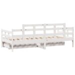 vidaXL Denná posteľ zásuvky biela 90x200 cm masívna borovica – Obrázok 6