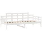 vidaXL Denná posteľ zásuvky biela 90x200 cm masívna borovica – Obrázok 7