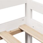 vidaXL Denná posteľ zásuvky biela 90x200 cm masívna borovica – Obrázok 10
