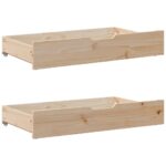 vidaXL Vysúvacia denná posteľ so zásuvkami 90x200 cm masívna borovica – Obrázok 5