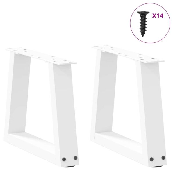 VXL8721102956904_g_en_hd_2.jpg vidaXL Nohy jedálenského stola V-Shape 2 ks Biela 40x(30-31,3) cm Oceľ – Obrázok 3