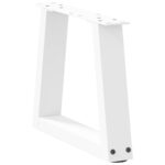 vidaXL Nohy jedálenského stola V-Shape 2 ks Biela 40x(30-31,3) cm Oceľ – Obrázok 4
