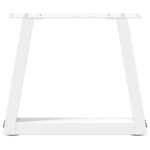 vidaXL Nohy jedálenského stola V-Shape 2 ks Biela 40x(30-31,3) cm Oceľ – Obrázok 5