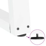 vidaXL Nohy jedálenského stola V-Shape 2 ks Biela 40x(30-31,3) cm Oceľ – Obrázok 9