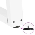 vidaXL Nohy jedálenského stola V-Shape 2 ks Biela 60x(30-31,3) cm Oceľ – Obrázok 9