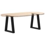 vidaXL Nohy jedálenského stola V-Shape 2 ks Čierna 38x(42-43,3) cm – Obrázok 8