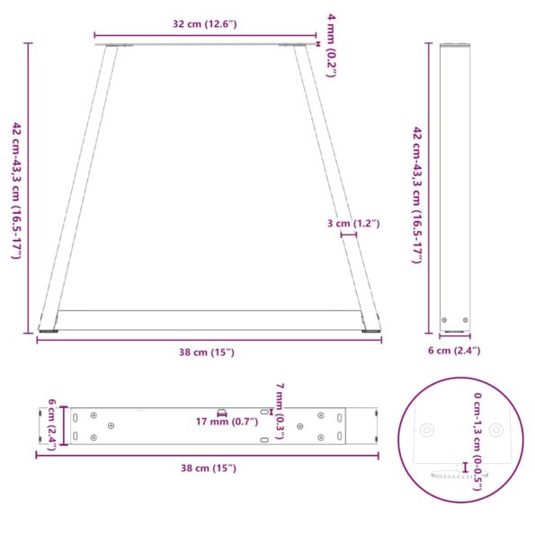 VXL8721102957093_g_en_hd_9.jpg vidaXL Nohy jedálenského stola V-Shape 2 ks Čierna 38x(42-43,3) cm – Obrázok 10